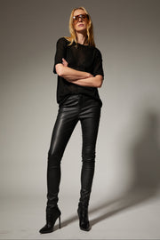 Cara Leather Skinny Trousers