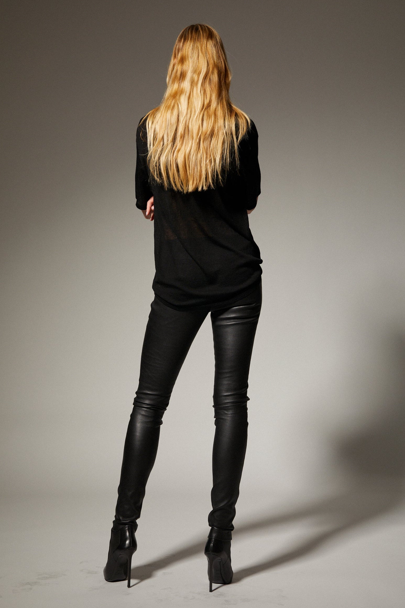Cara Leather Skinny Trousers