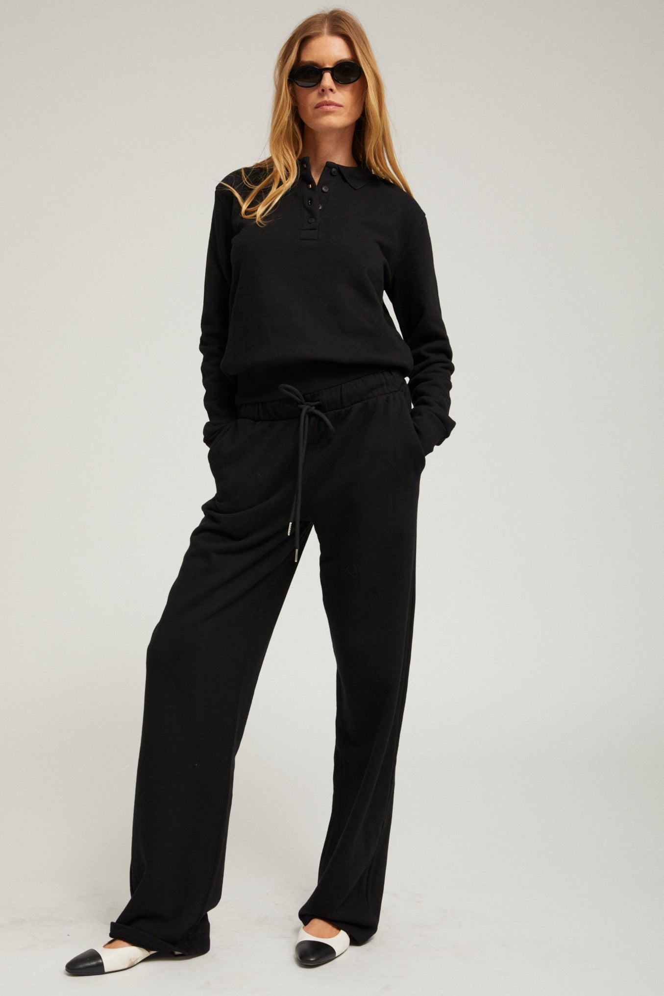 Straight Leg Cotton Terry Sweatpants