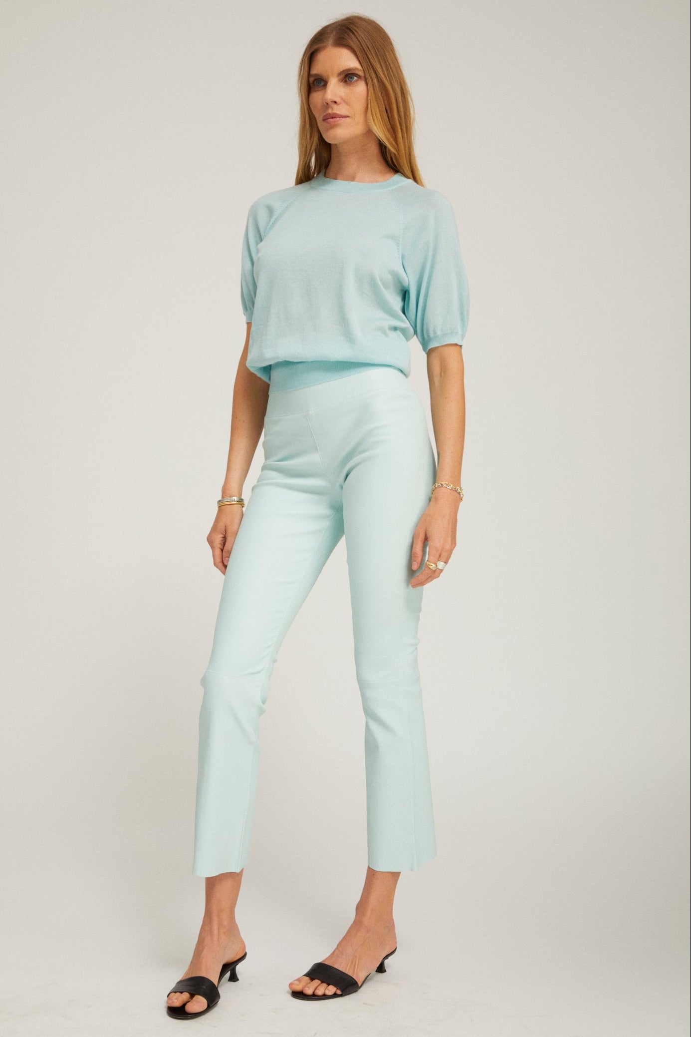 Jackie Leather Ankle Flare