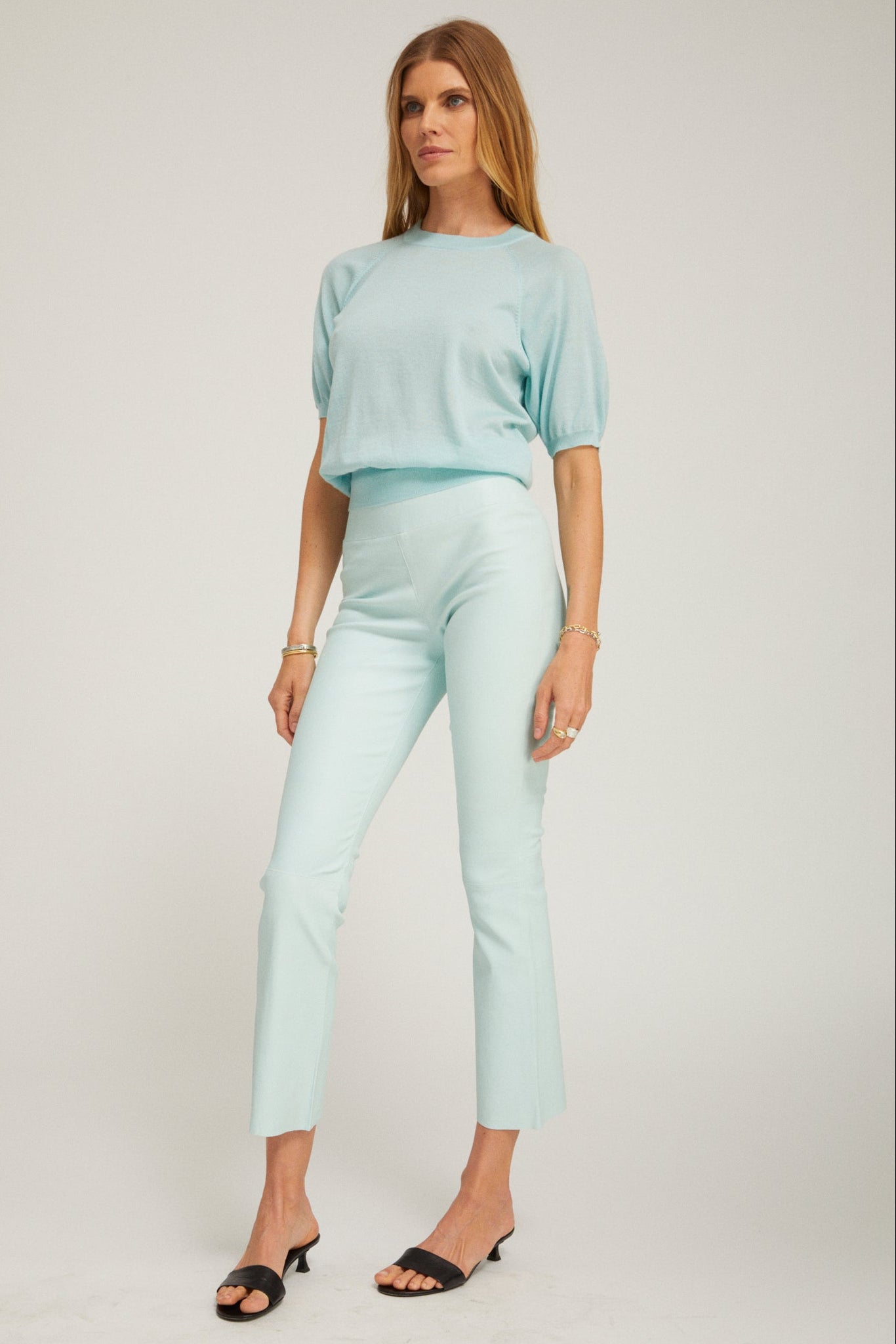 Jackie Leather Ankle Flare