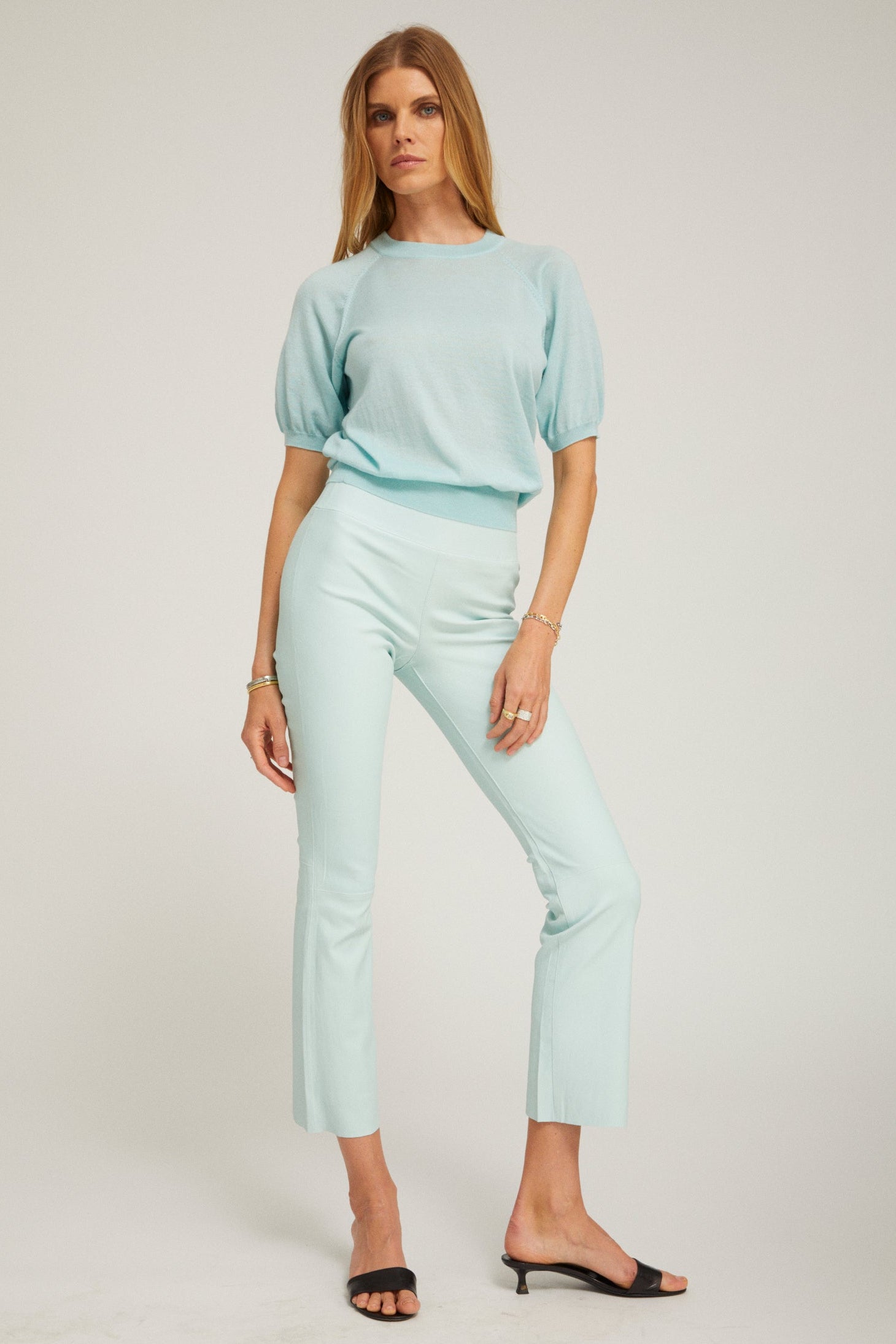 Jackie Leather Ankle Flare
