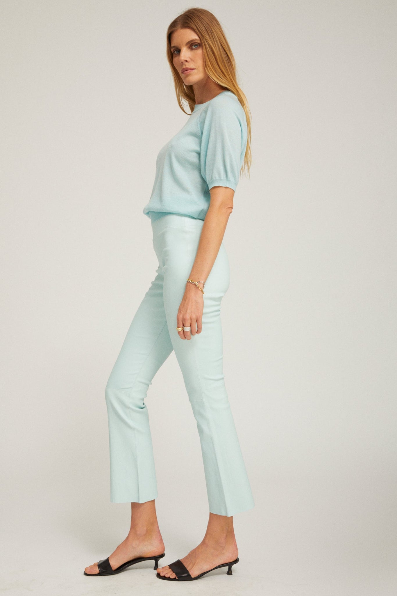 Jackie Leather Ankle Flare