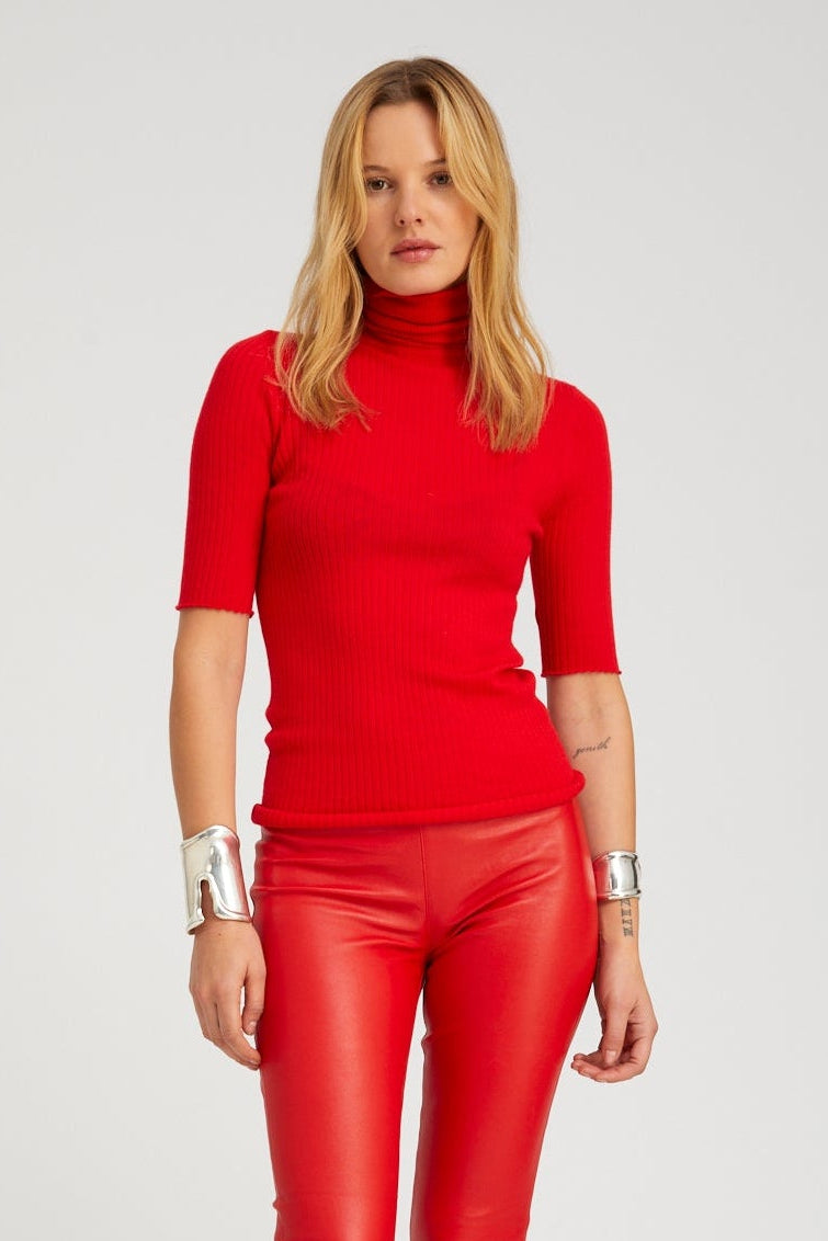 Red Cashmere Turtleneck