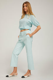 Leather Cropped Trousers