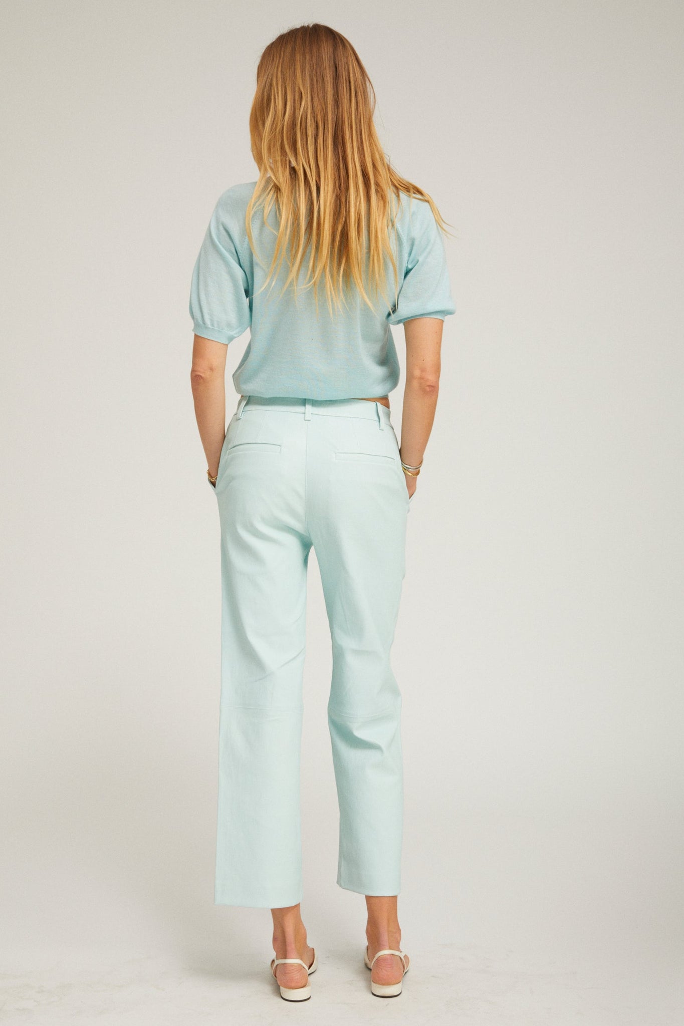 Leather Cropped Trousers
