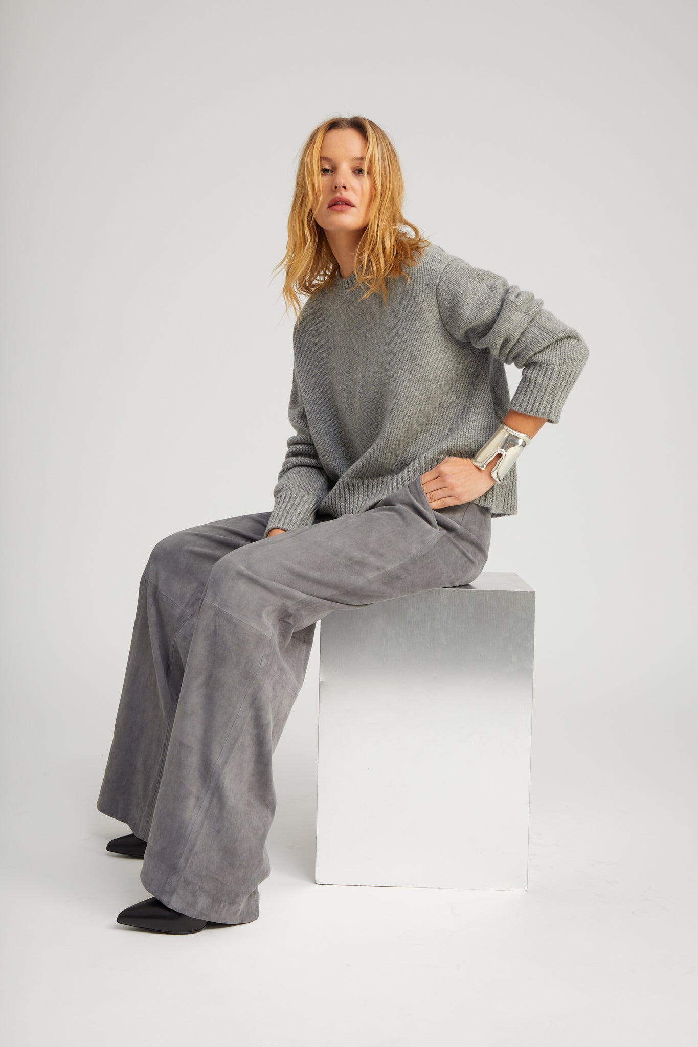 Grey Heavy Cashmere Sweater