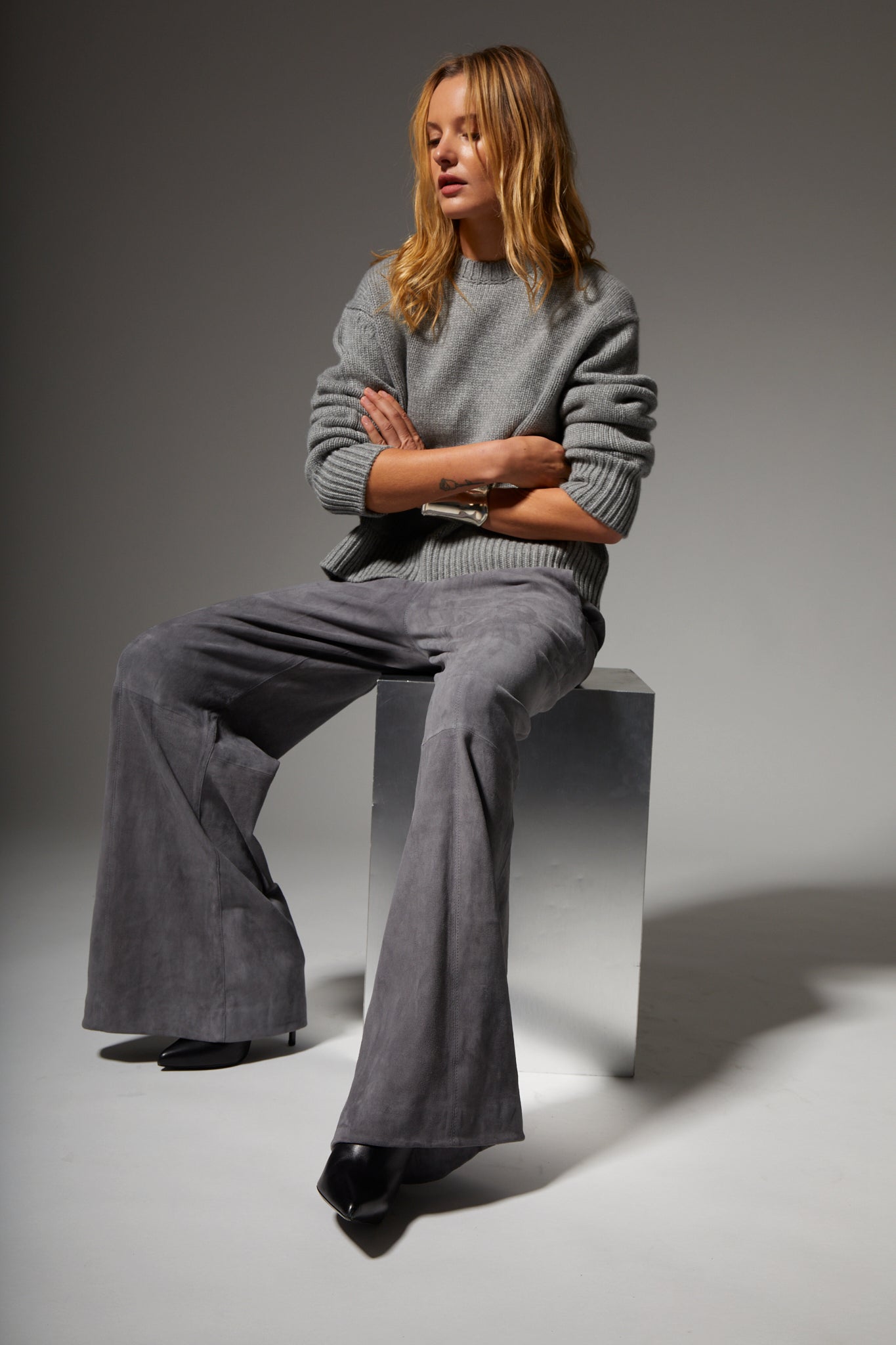 Grey Heavy Cashmere Sweater