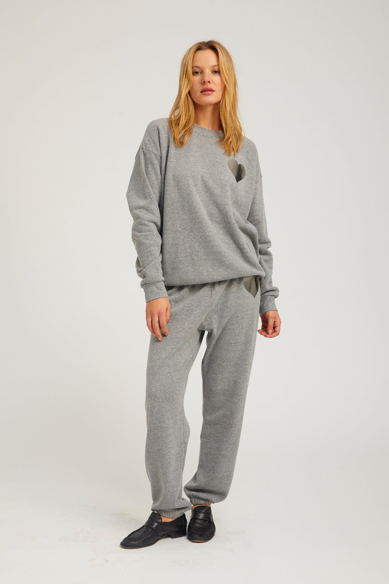 Dark Grey Heart Sweatpants