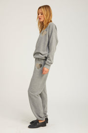 Dark Grey Heart Sweatpants