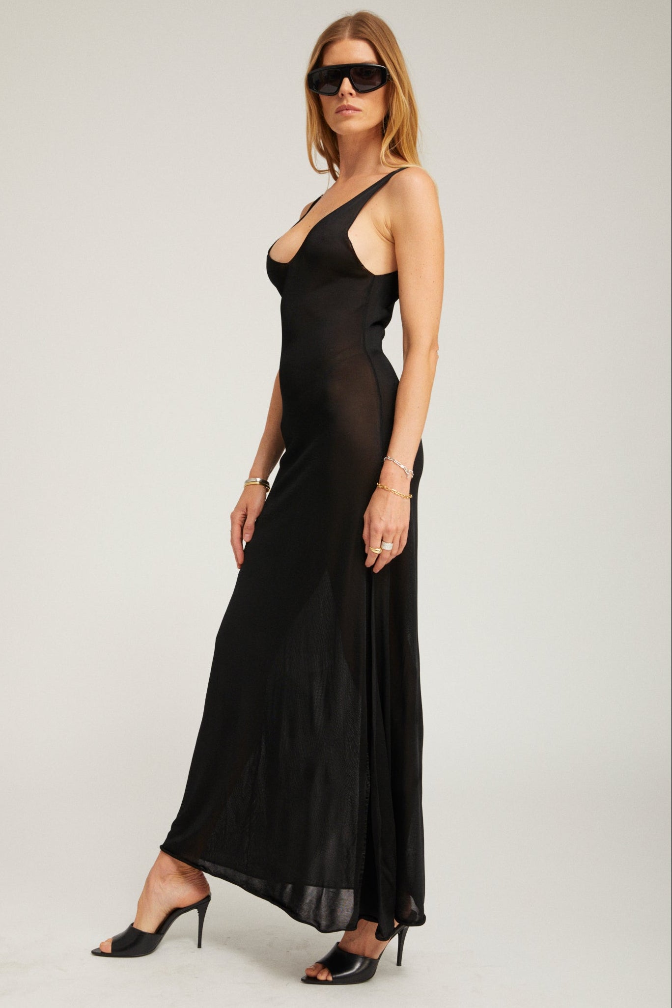 tank maxi dress TANK MAXI DRESS BLACK, Black / L by SPRWMN