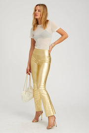 Grace Leather Crop Flare