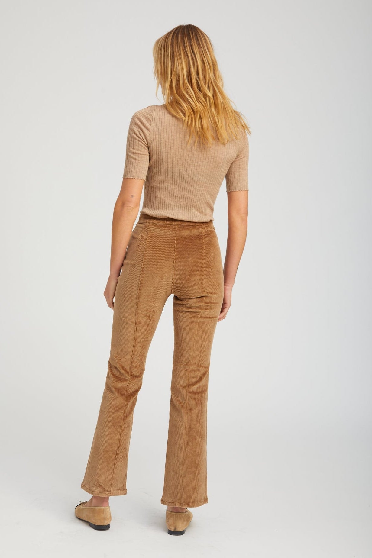 Corduroy Ankle Flare with Princess Seams