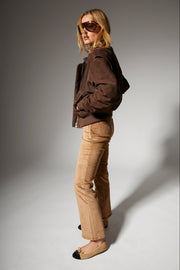 Corduroy Ankle Flare with Princess Seams