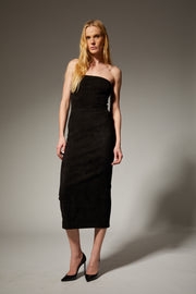 Carolyn Suede Tube Dress