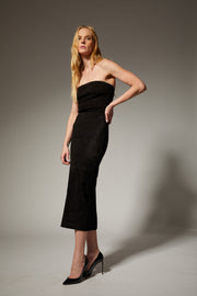 Carolyn Suede Tube Dress