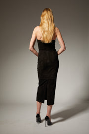 Carolyn Suede Tube Dress