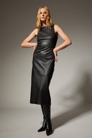 Lilah Leather Midi Dress