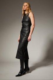 Lilah Leather Midi Dress