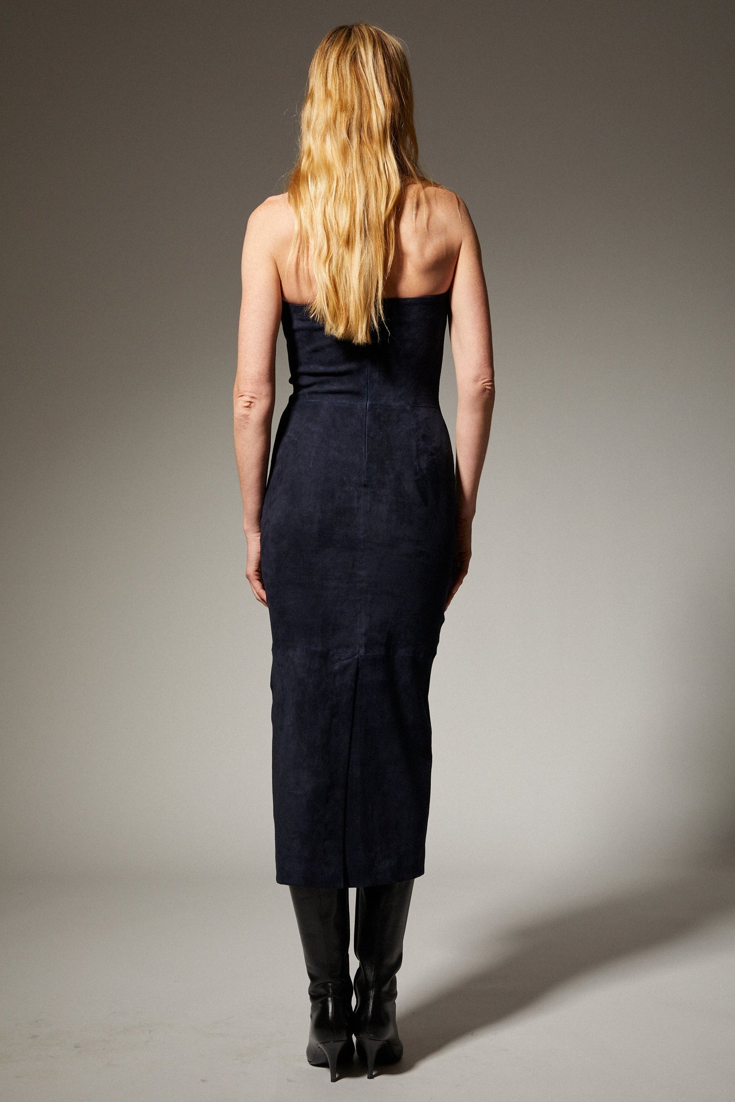Carolyn Suede Tube Dress
