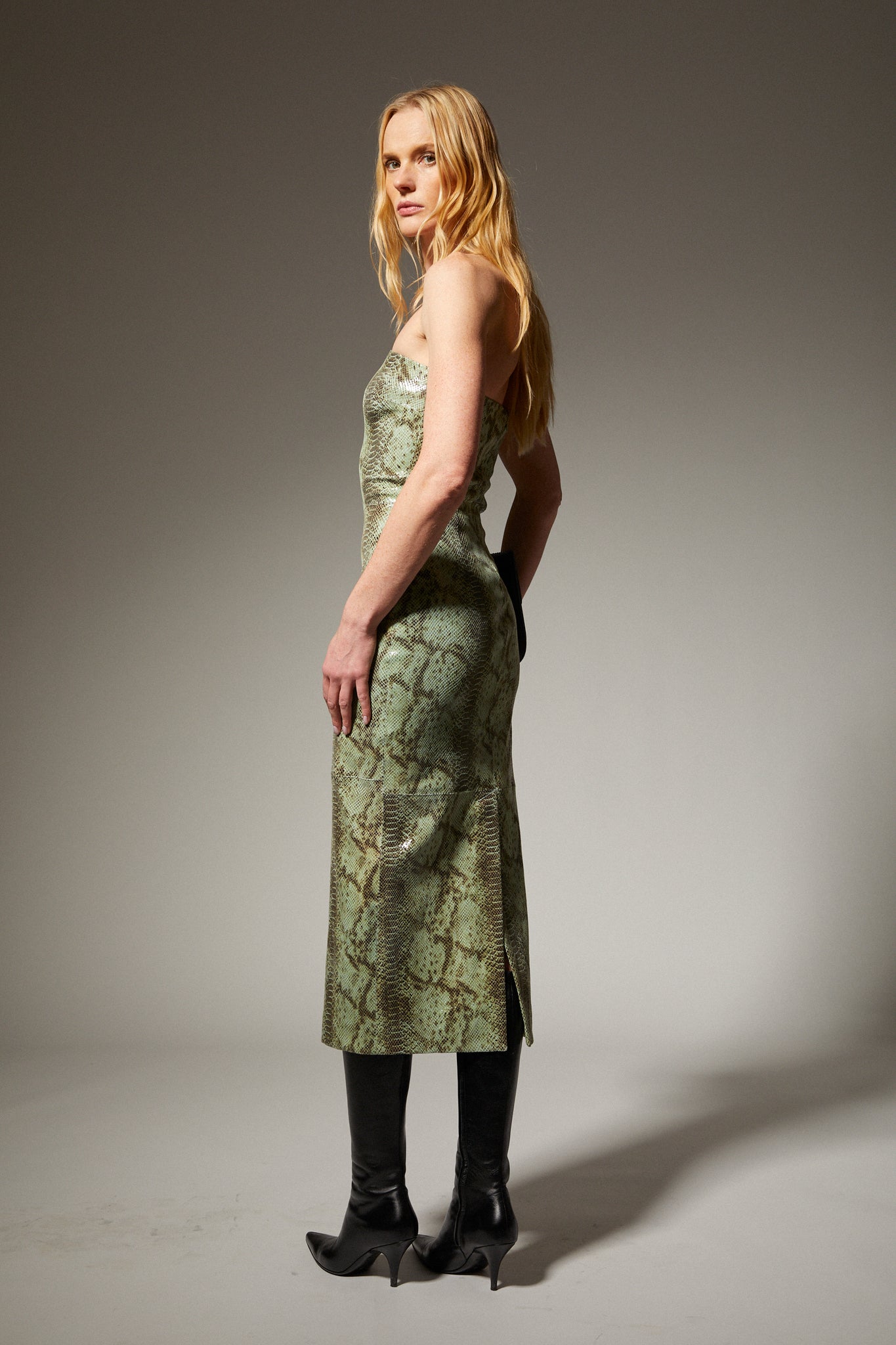 Carolyn Leather Tube Dress