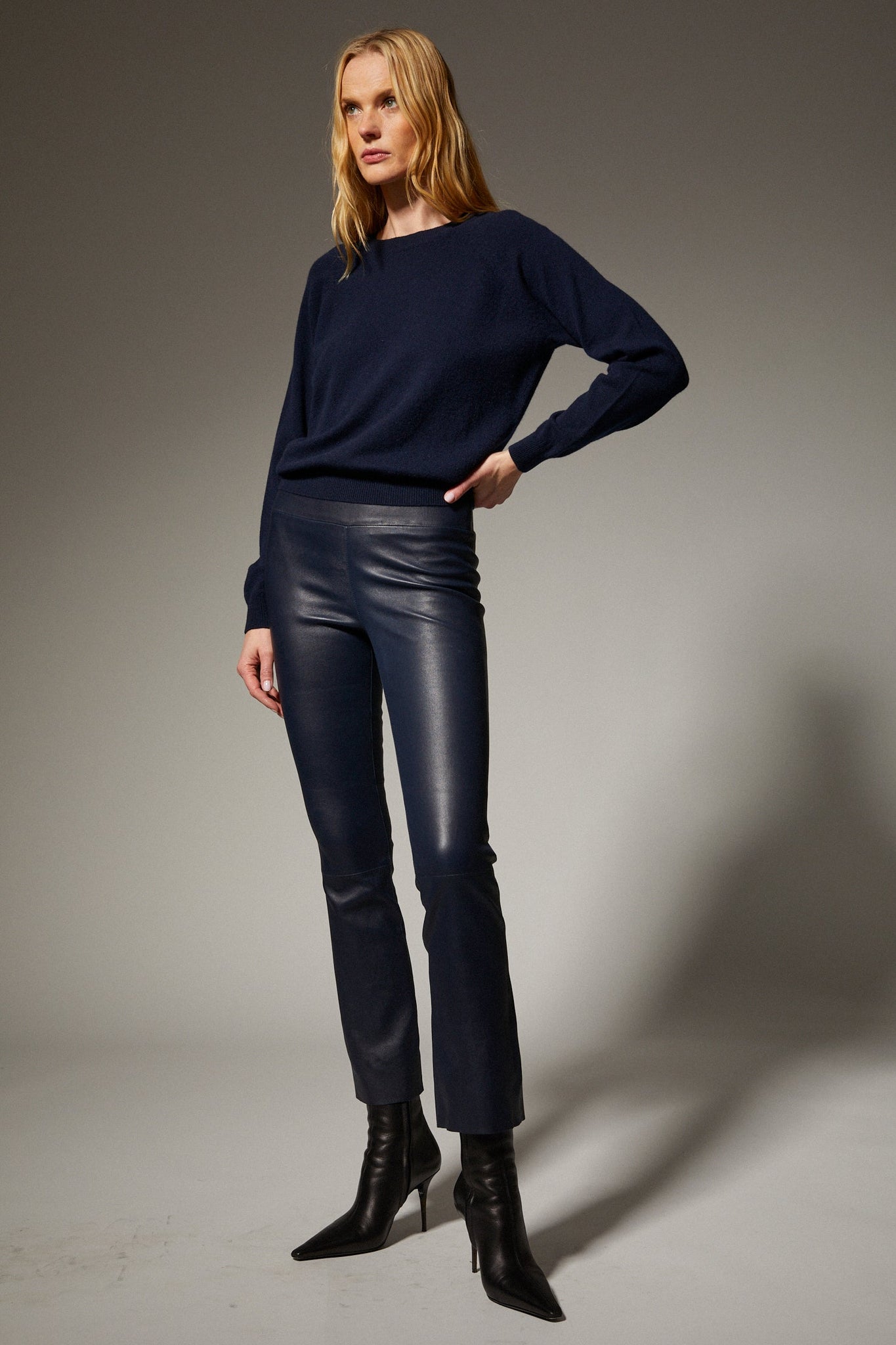 Jackie Leather Ankle Flare