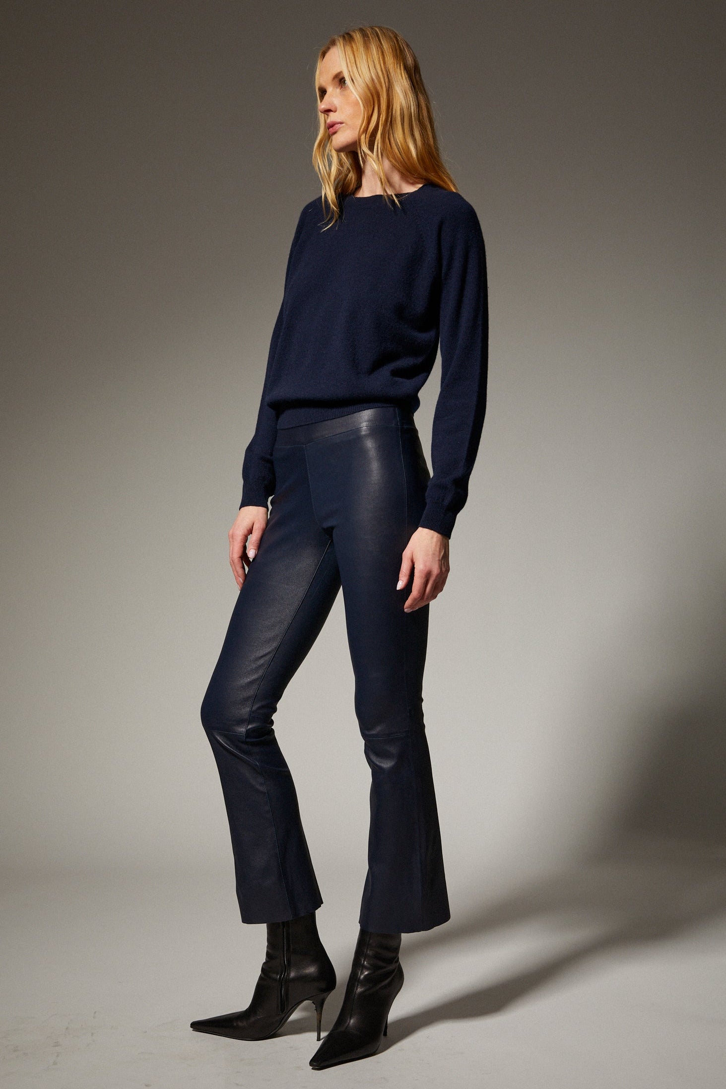 Jackie Leather Ankle Flare