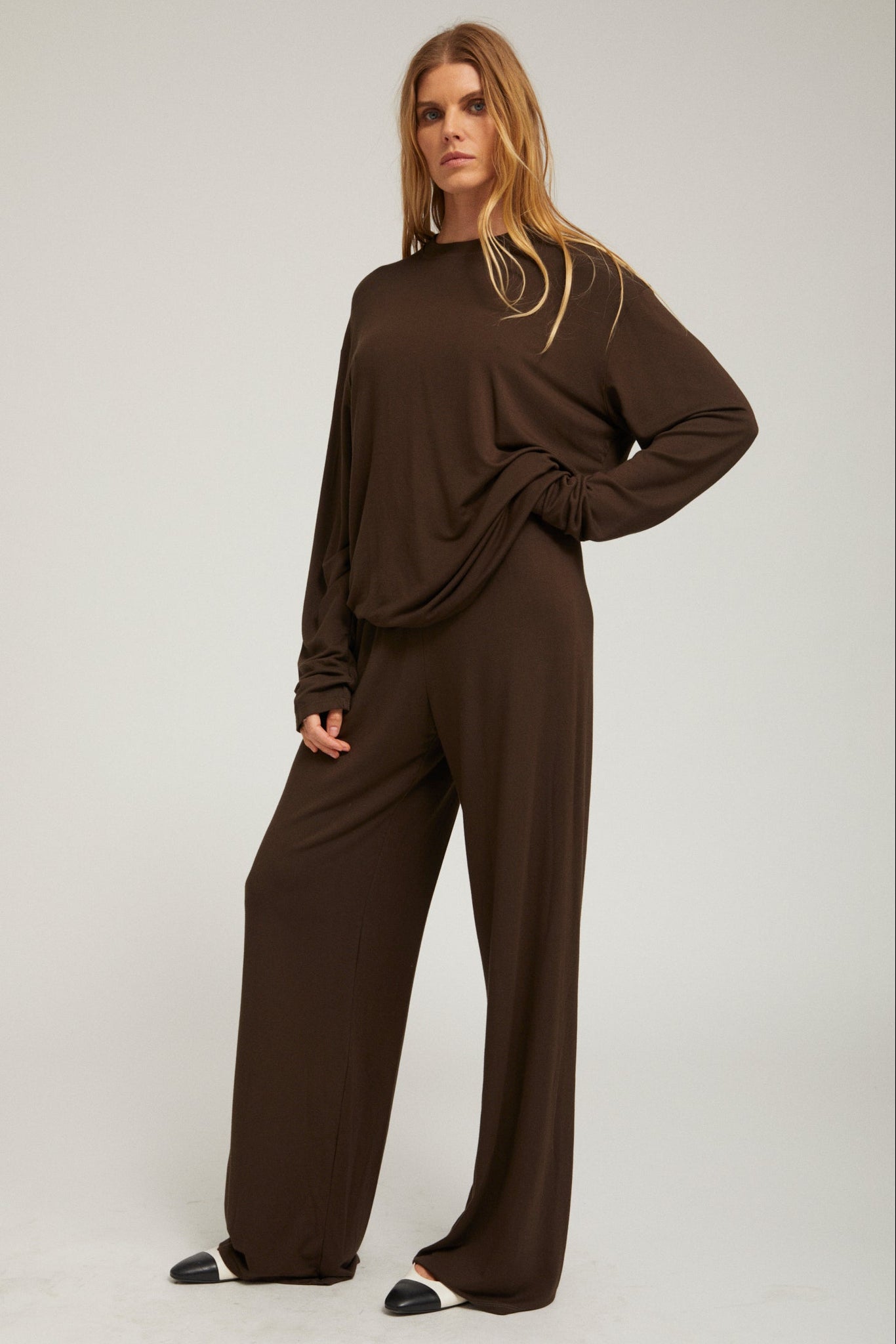 Light French Terry Long Sleeve Oversized Tee