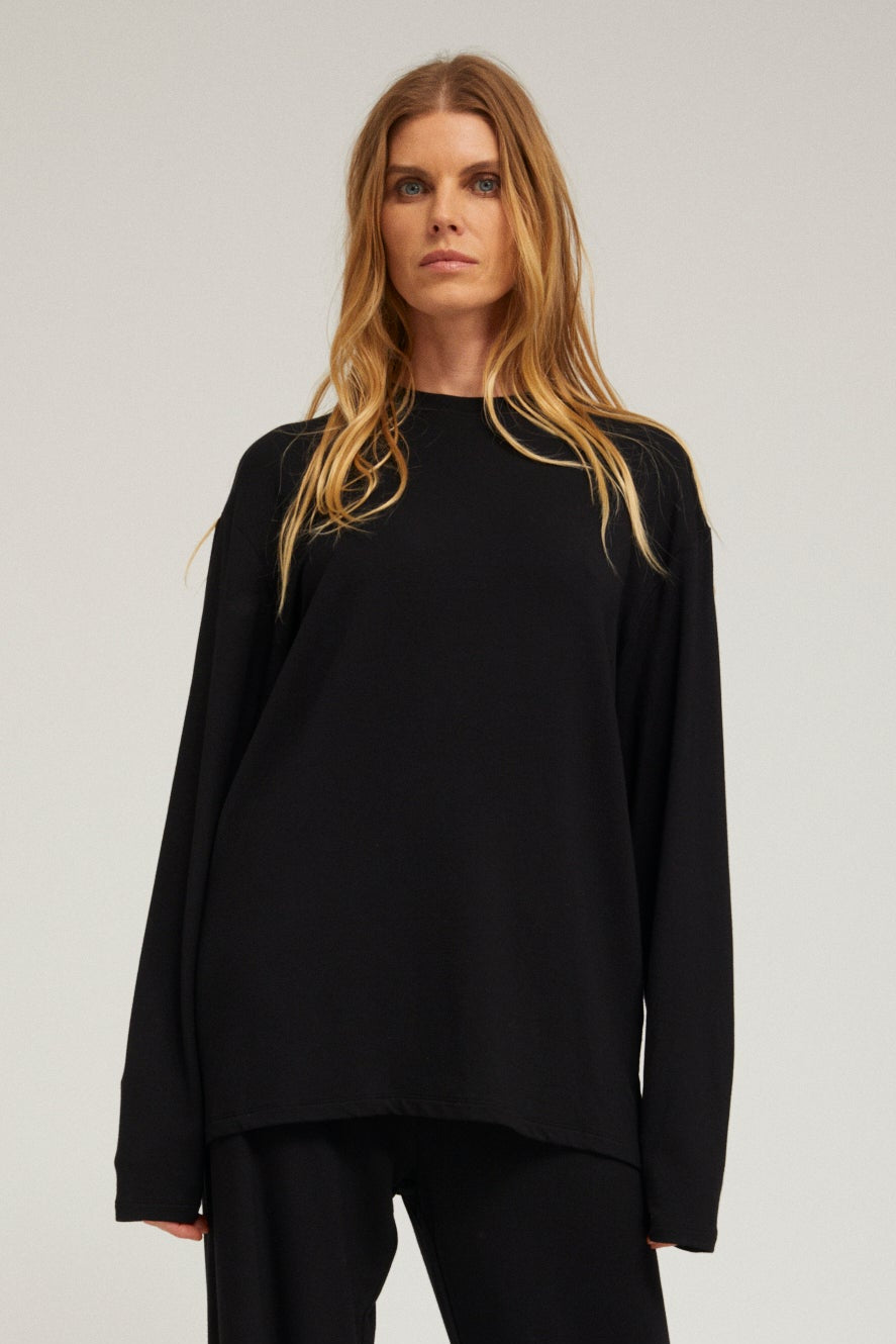Light French Terry Long Sleeve Oversized Tee