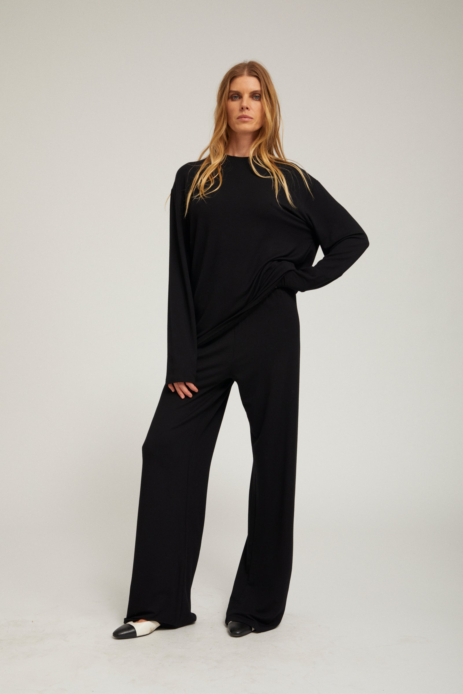 Light French Terry Long Sleeve Oversized Tee