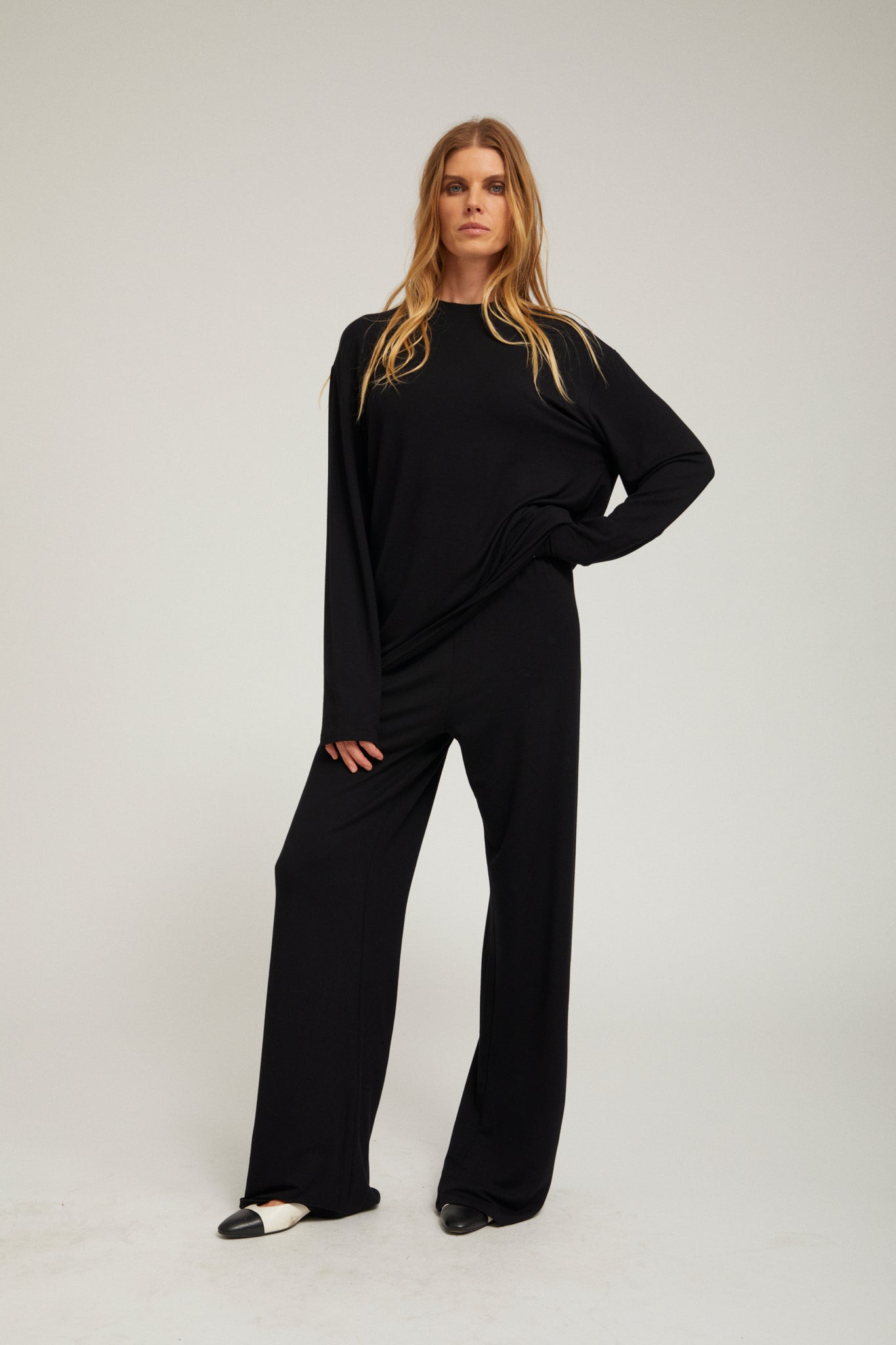 Light French Terry Long Sleeve Oversized Tee