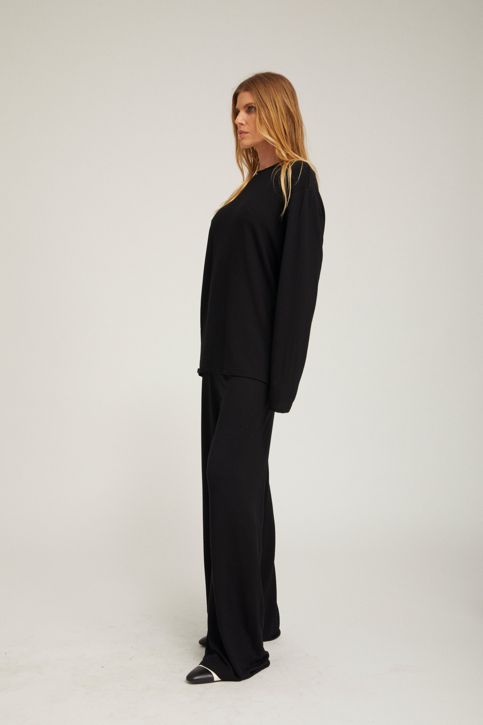 Light French Terry Long Sleeve Oversized Tee