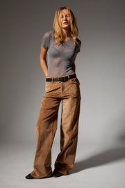 Wide Leg Corduroy Trousers