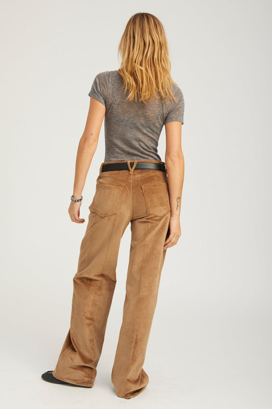 Wide Leg Corduroy Trousers