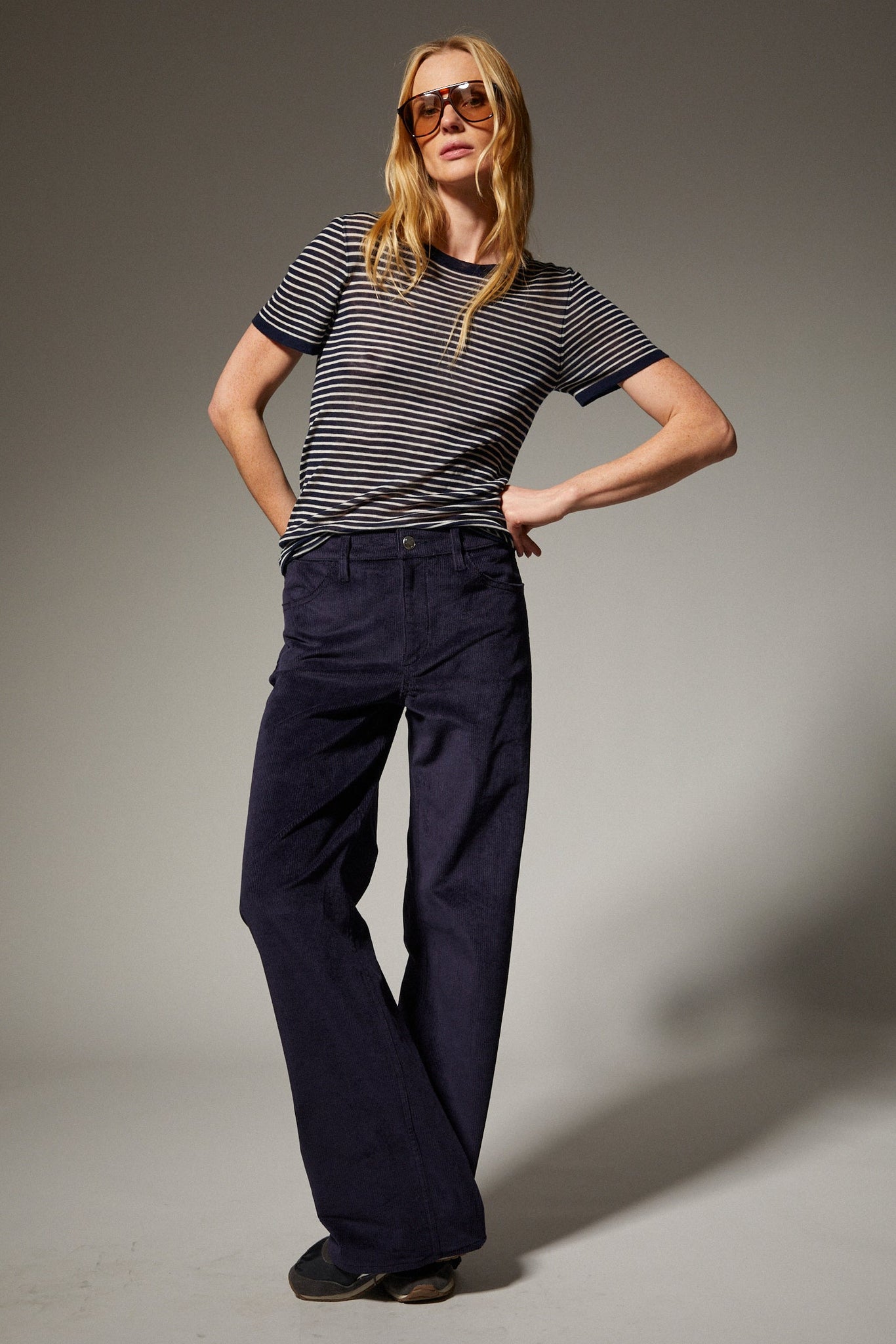 Wide Leg Corduroy Trousers