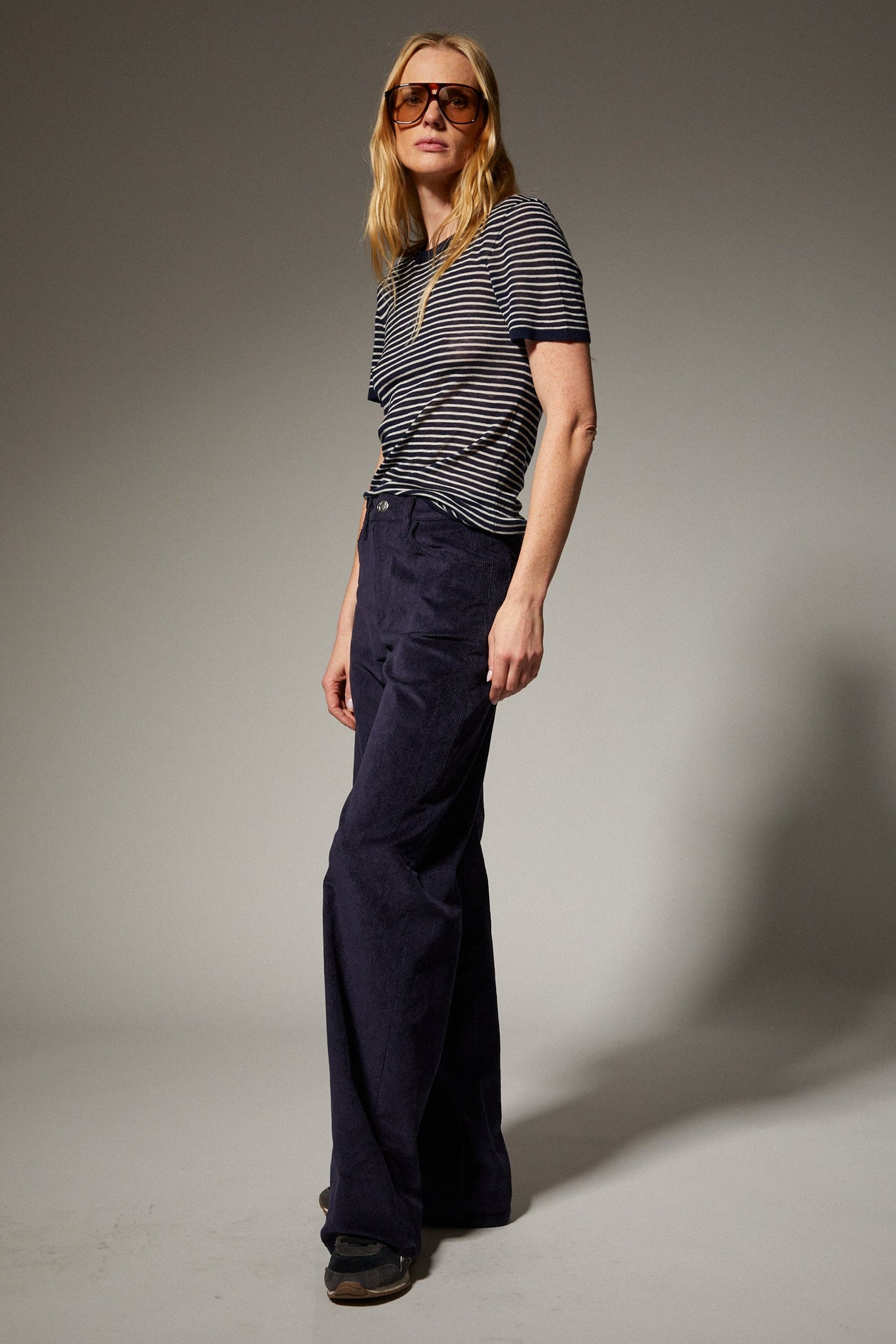 Wide Leg Corduroy Trousers
