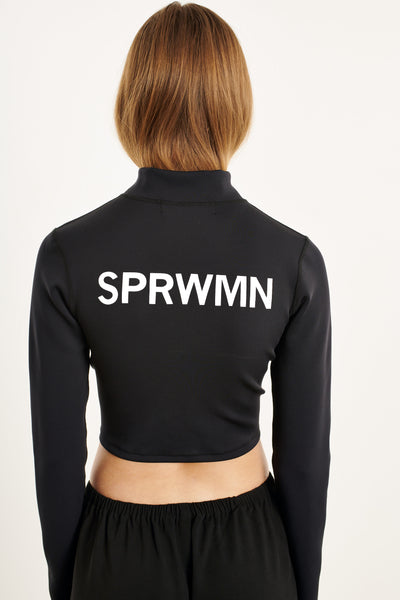 Black Back Logo Cropped Rashguard