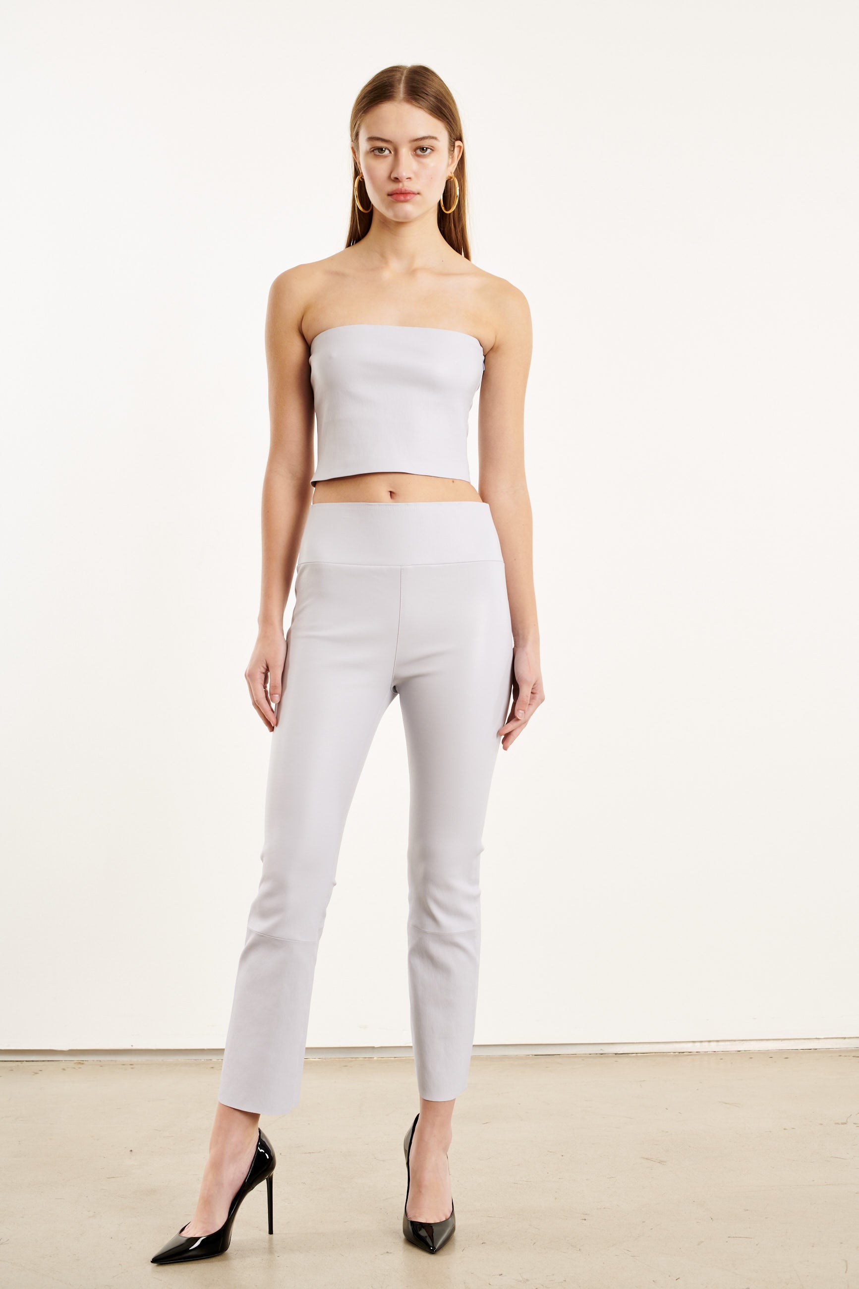 Lilac Leather Micro Tube Top