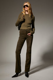 Suede 5 Pocket Micro Flare