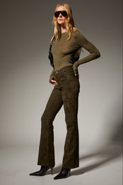 Suede 5 Pocket Micro Flare