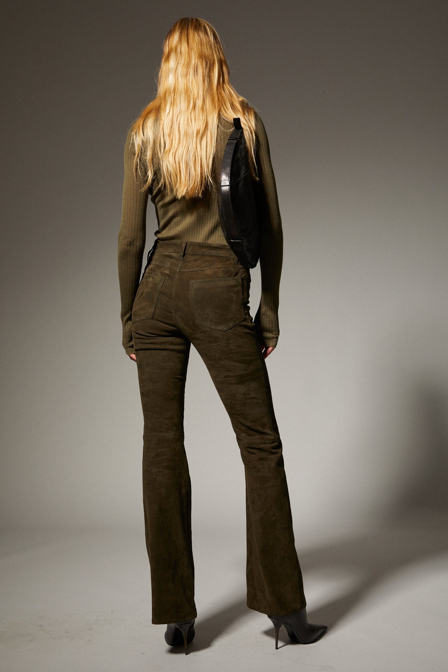 Suede 5 Pocket Micro Flare