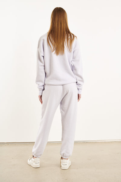 Lilac Fleece Tiny Logo Sweatshirt