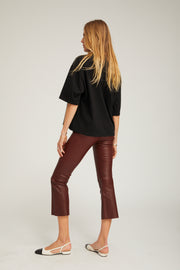 Grace Leather Crop Flare