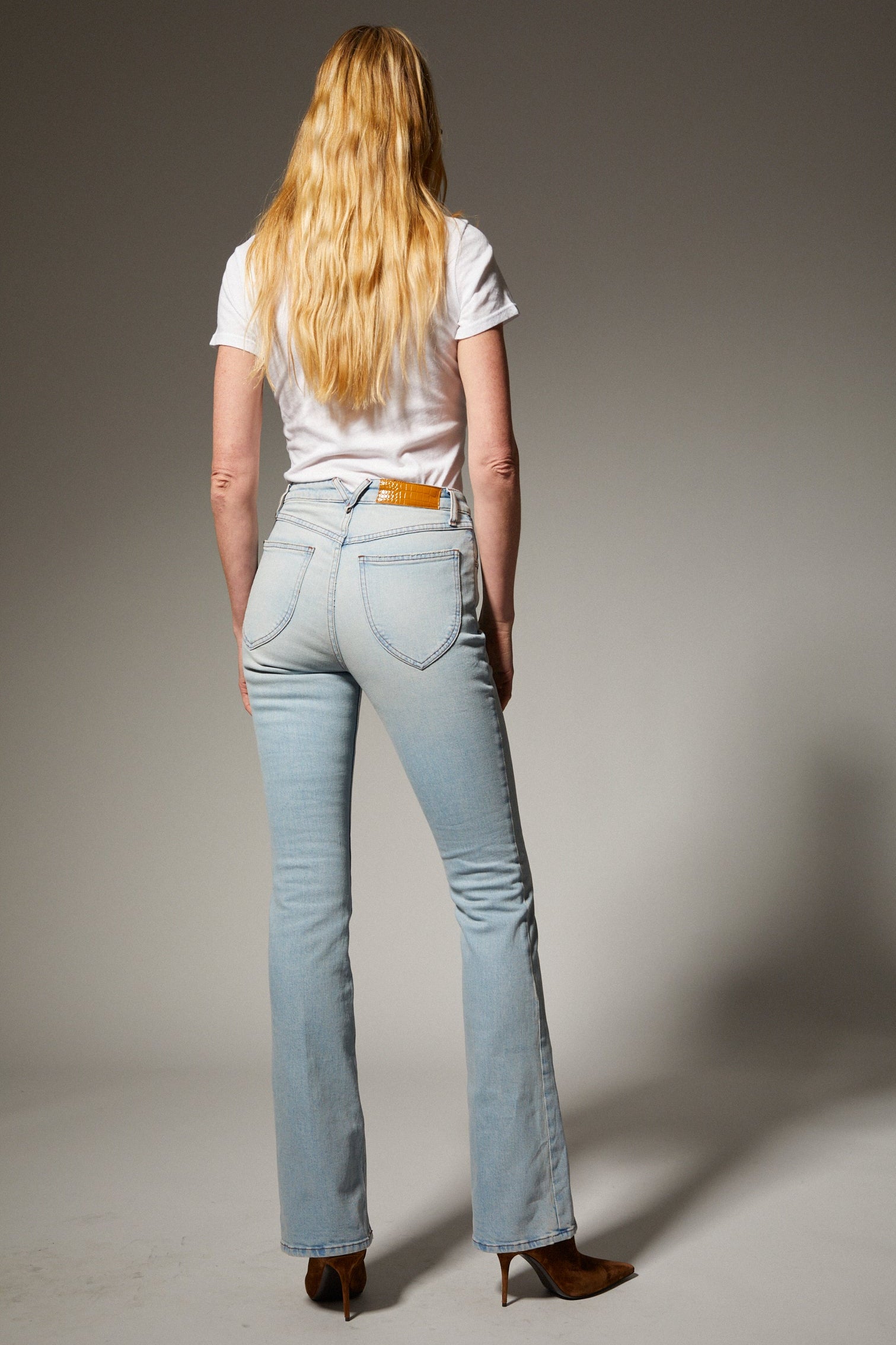 Francoise Light Wash Denim Micro Flare – SPRWMN