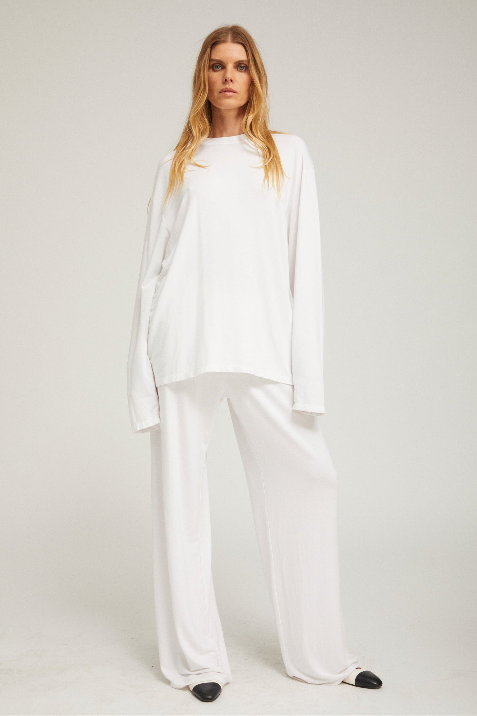 Light French Terry Long Sleeve Oversized Tee