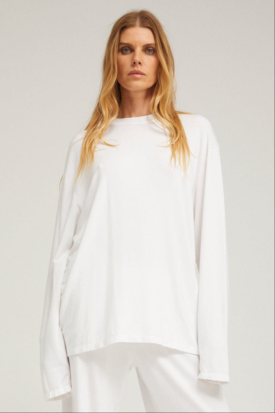 Light French Terry Long Sleeve Oversized Tee