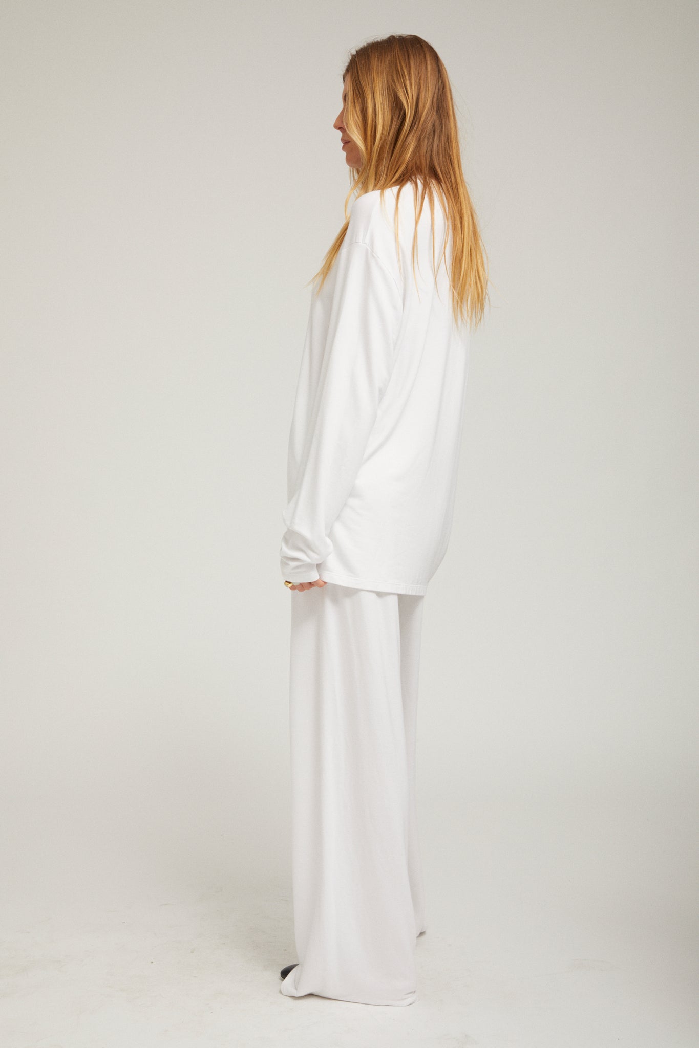 Light French Terry Long Sleeve Oversized Tee