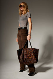 Leopard Pony Hair Stella Tote Bag