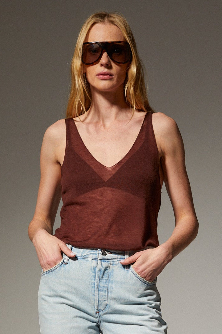Tissue V-Neck Tank