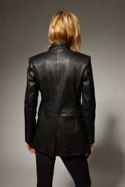 Leather Fitted Blazer